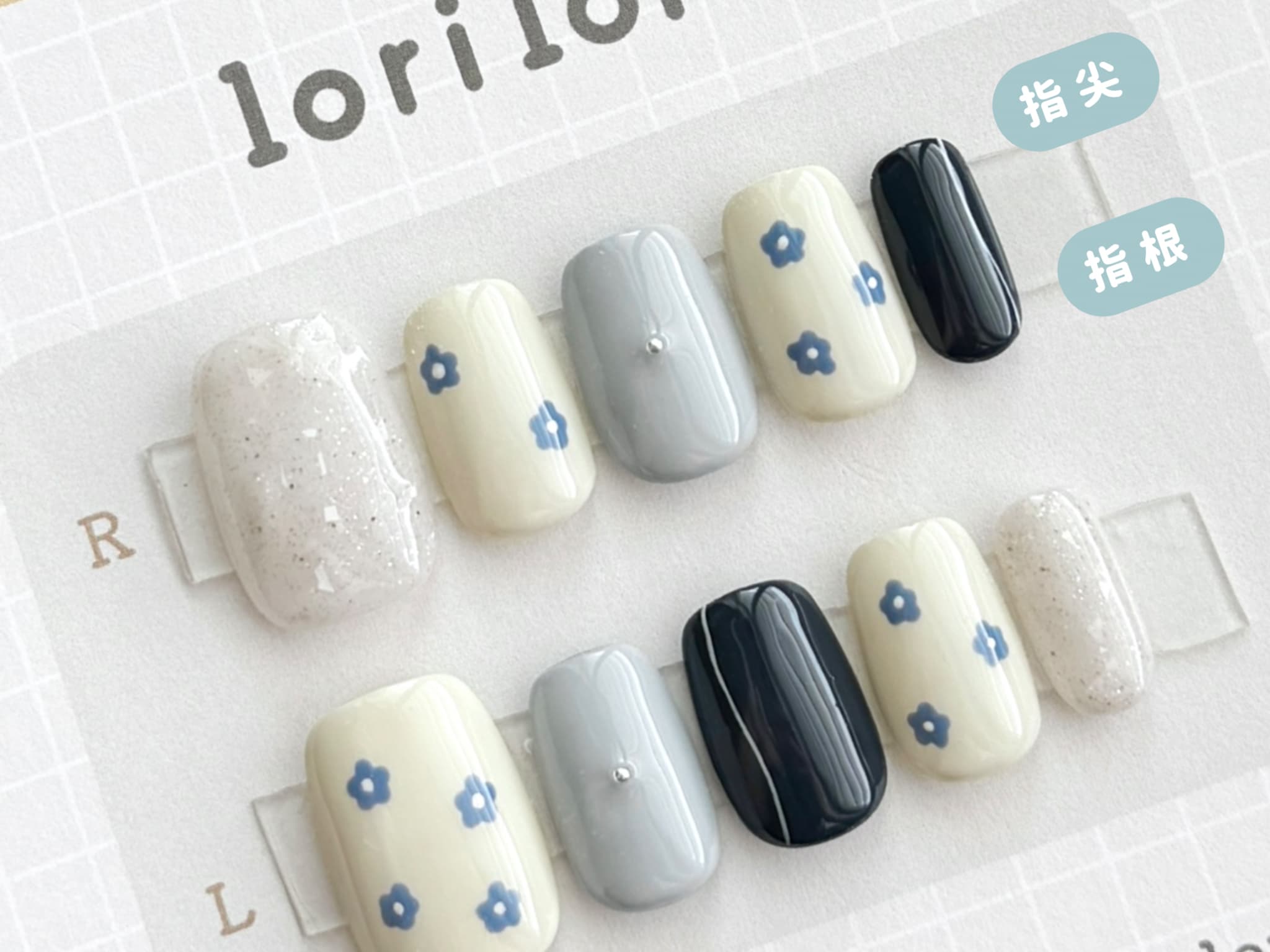 穿戴甲方向說明圖