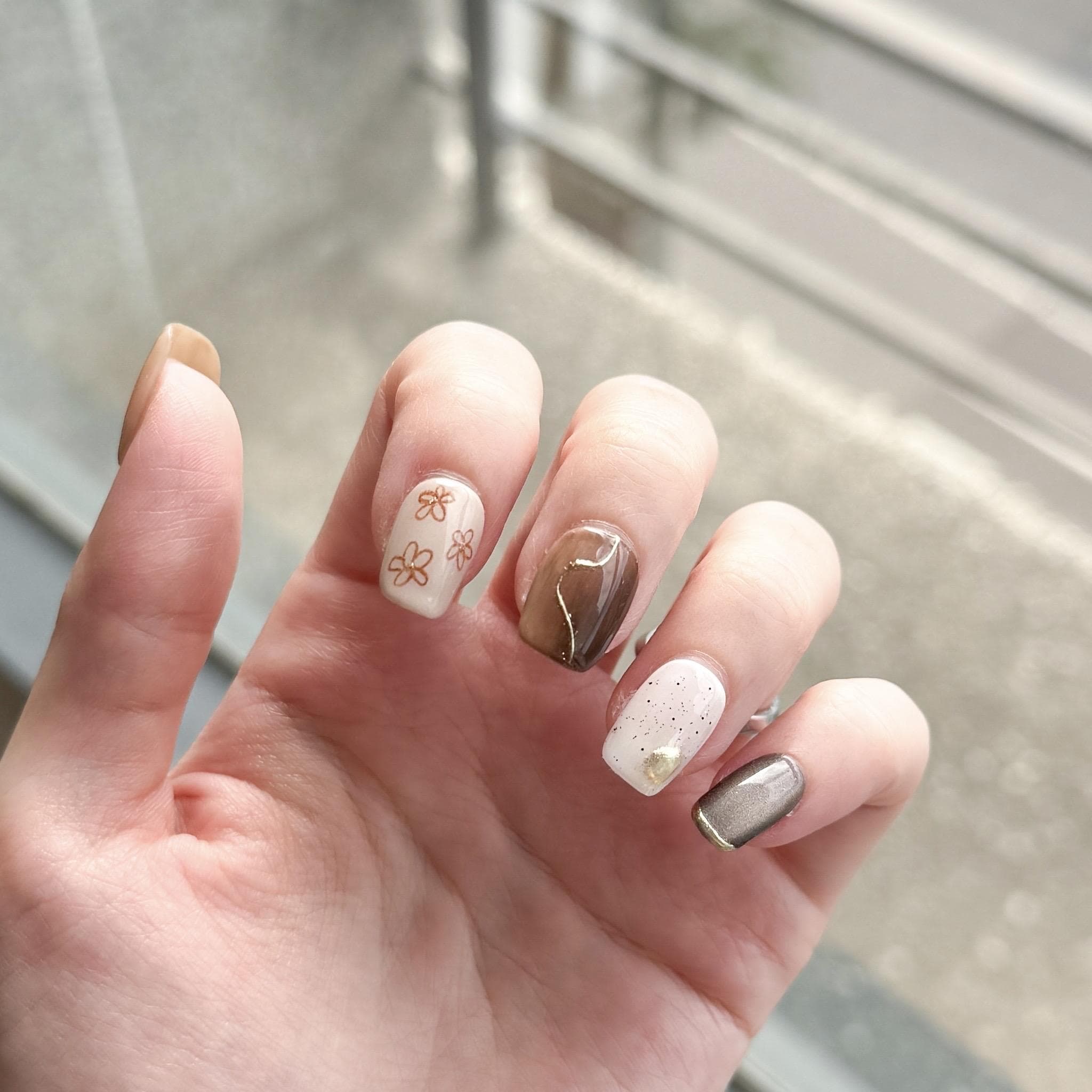 穿戴甲 72｜brown set 的照片